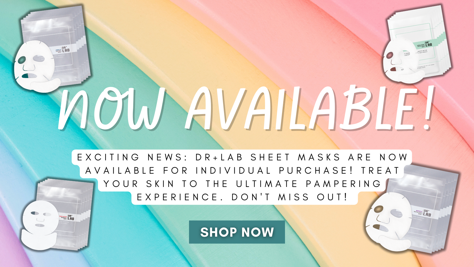 DR+LAB Sheet Masks are now available for individual purchase!