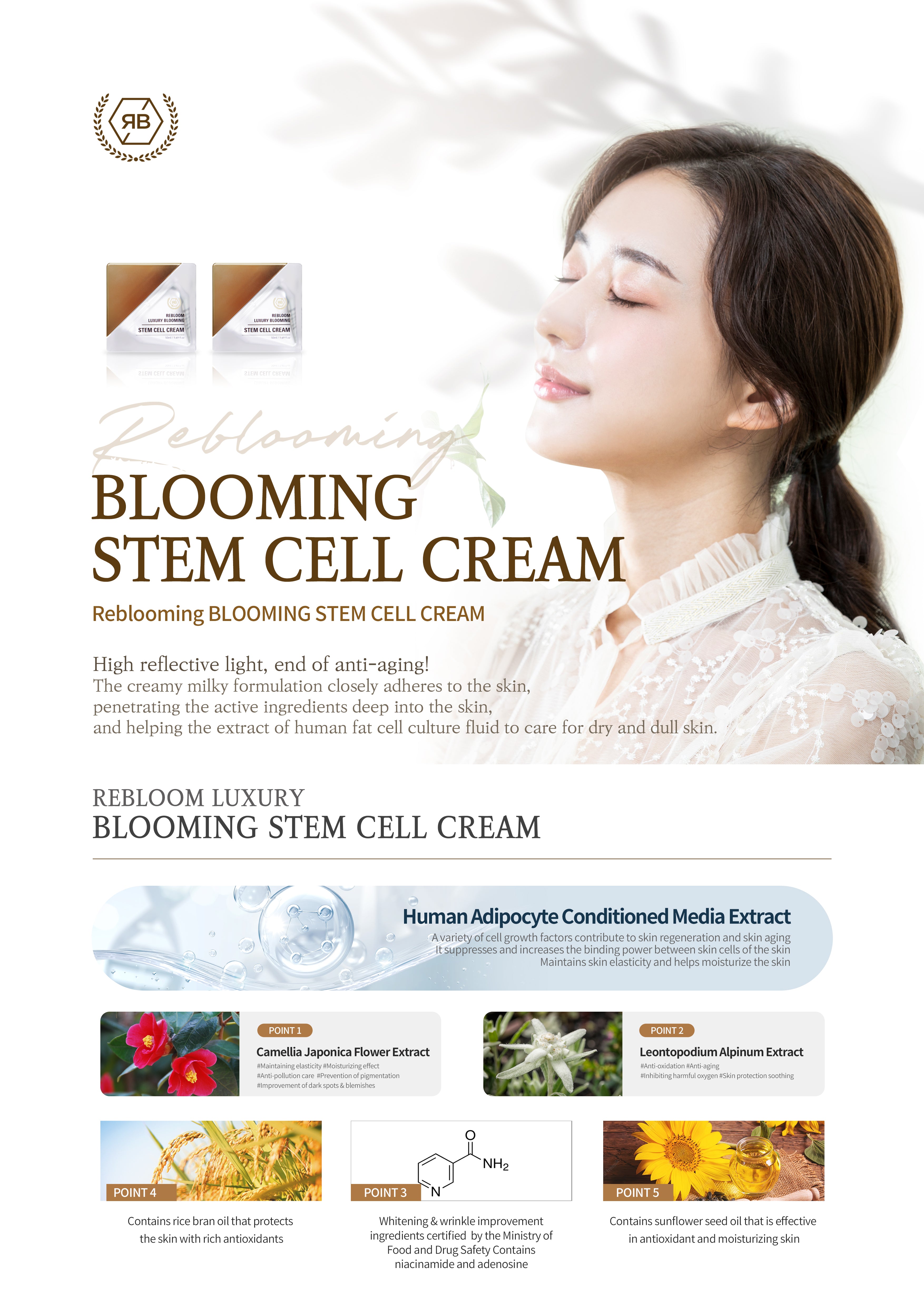 Re:bl Luxury Blooming Stem Cell Cream 50g